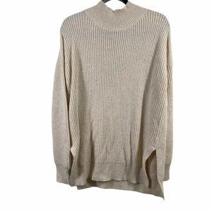 Abound Knit Sweater Medium Ivory Ribbed